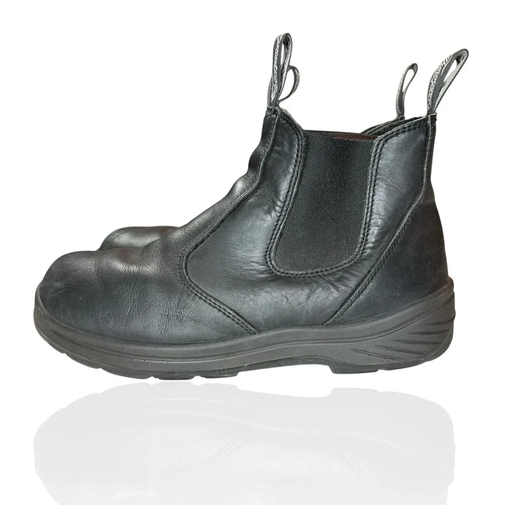 Thorogood 6″ Black Leather Soft-Toe Quick Release Station Boots 834-6034 Mens 10
